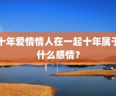 十年爱情情人在一起十年属于什么感情？