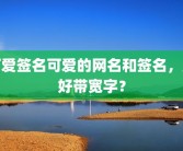 可爱签名可爱的网名和签名，最好带宽字？