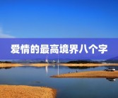 爱情的最高境界八个字