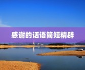 感谢的话语简短精辟
