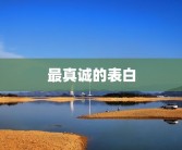 最真诚的表白