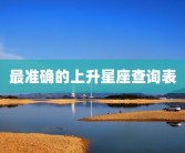 最准确的上升星座查询表