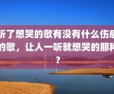 听了想哭的歌有没有什么伤感的歌，让人一听就想哭的那种？