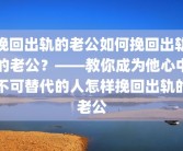 挽回出轨的老公如何挽回出轨的老公？——教你成为他心中不可替代的人怎样挽回出轨的老公