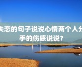 失恋的句子说说心情两个人分手的伤感说说？