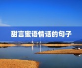 甜言蜜语情话的句子