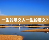 一生的意义人一生的意义？