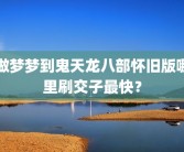 做梦梦到鬼天龙八部怀旧版哪里刷交子最快？