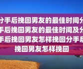 分手后挽回男友的最佳时间分手后挽回男友的最佳时间及分手后挽回男友怎样挽回分手后挽回男友怎样挽回