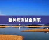 精神病测试自测表