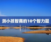 测小孩智商的10个智力题