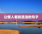 让情人看到流泪的句子
