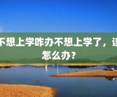 不想上学咋办不想上学了，该怎么办？