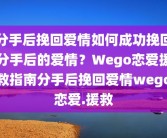分手后挽回爱情如何成功挽回分手后的爱情？Wego恋爱援救指南分手后挽回爱情wego恋爱.援救