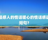 最感人的情话暖心的情话感动短句？