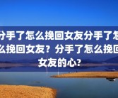 分手了怎么挽回女友分手了怎么挽回女友？分手了怎么挽回女友的心?