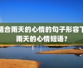 适合雨天的心情的句子形容下雨天的心情短语？