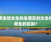男生和女生的生理区别女生和男生的区别？