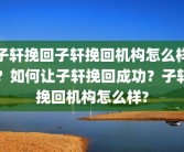 子轩挽回子轩挽回机构怎么样？如何让子轩挽回成功？子轩挽回机构怎么样?