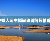 主婚人词主婚词致辞简短精辟？