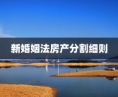 新婚姻法房产分割细则