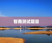 智商测试题目
