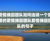 爱情挽回团队如何选择一个靠谱的爱情挽回团队爱情挽回团队的句子