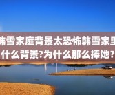 韩雪家庭背景太恐怖韩雪家里什么背景?为什么那么捧她？