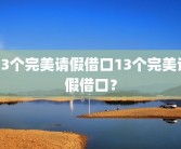 13个完美请假借口13个完美请假借口？