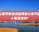 父亲节的说说超感动父亲节感人催泪说说？