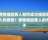 感情挽回男人如何成功挽回男人的感情？感情挽回男人的句子