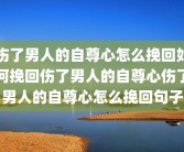 伤了男人的自尊心怎么挽回如何挽回伤了男人的自尊心伤了男人的自尊心怎么挽回句子