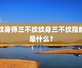 纹身师三不纹纹身三不纹指的是什么？