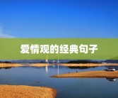爱情观的经典句子