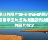 挽回的图片如何用挽回的图片及带字图片成功挽回感情挽回的图片带字