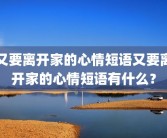 又要离开家的心情短语又要离开家的心情短语有什么？
