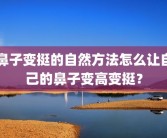 鼻子变挺的自然方法怎么让自己的鼻子变高变挺？
