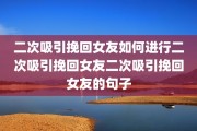 二次吸引挽回女友如何进行二次吸引挽回女友二次吸引挽回女友的句子