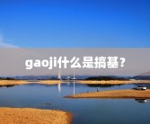 gaoji什么是搞基？