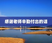 感谢老师辛勤付出的话