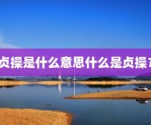 贞操是什么意思什么是贞操？
