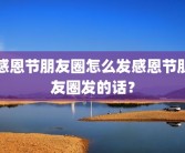 感恩节朋友圈怎么发感恩节朋友圈发的话？