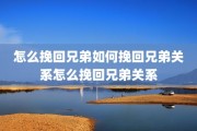 怎么挽回兄弟如何挽回兄弟关系怎么挽回兄弟关系