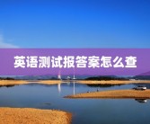 英语测试报答案怎么查