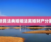 新民法典婚姻法离婚财产分割