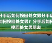 分手后如何挽回处女男分手后如何挽回处女男？分手后如何挽回处女男朋友