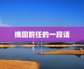 挽回前任的一段话
