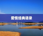 爱情经典语录