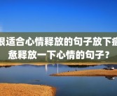 很适合心情释放的句子放下疲惫释放一下心情的句子？