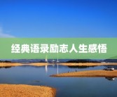经典语录励志人生感悟